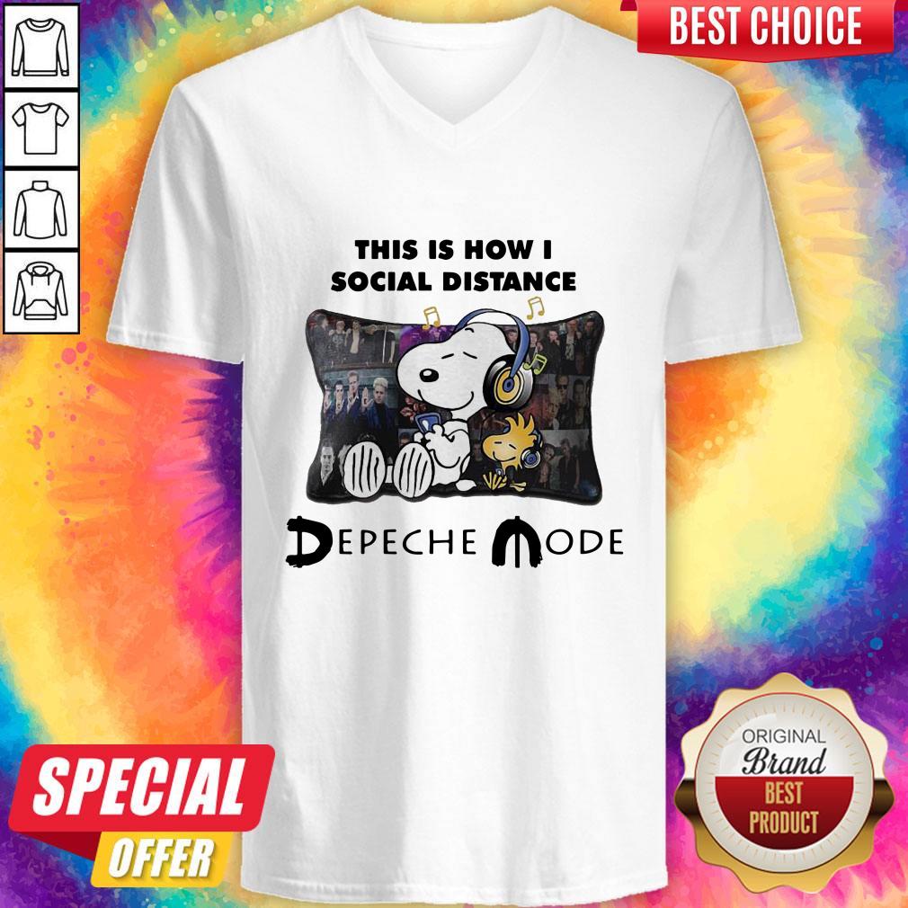 Snoopy This Is How I Social Distance Depeche Mode Shirt - Image 3