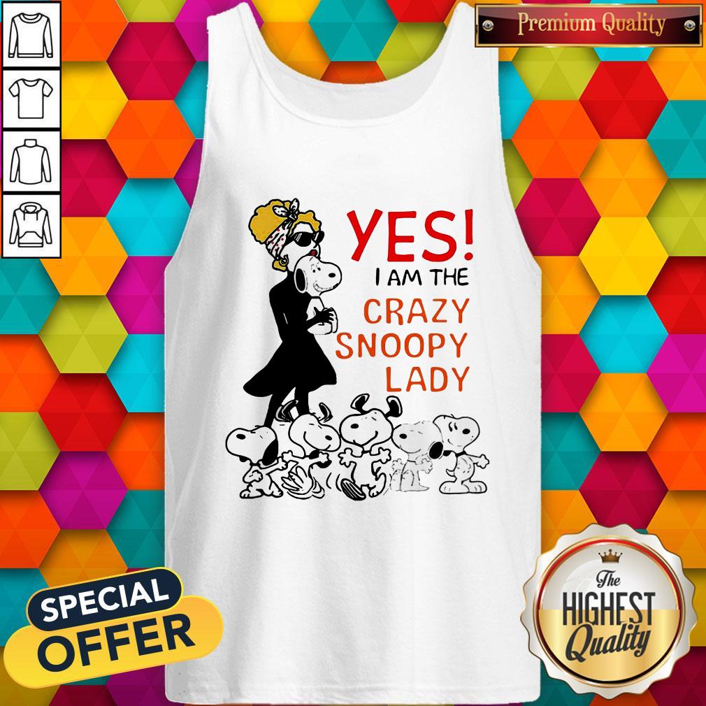 Snoopy Yes I Am The Crazy Snoopy Lady Shirt - Image 4
