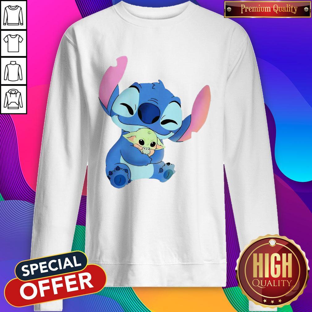So Beautiful Baby Stitch Hug Baby Yoda Shirt - Image 4