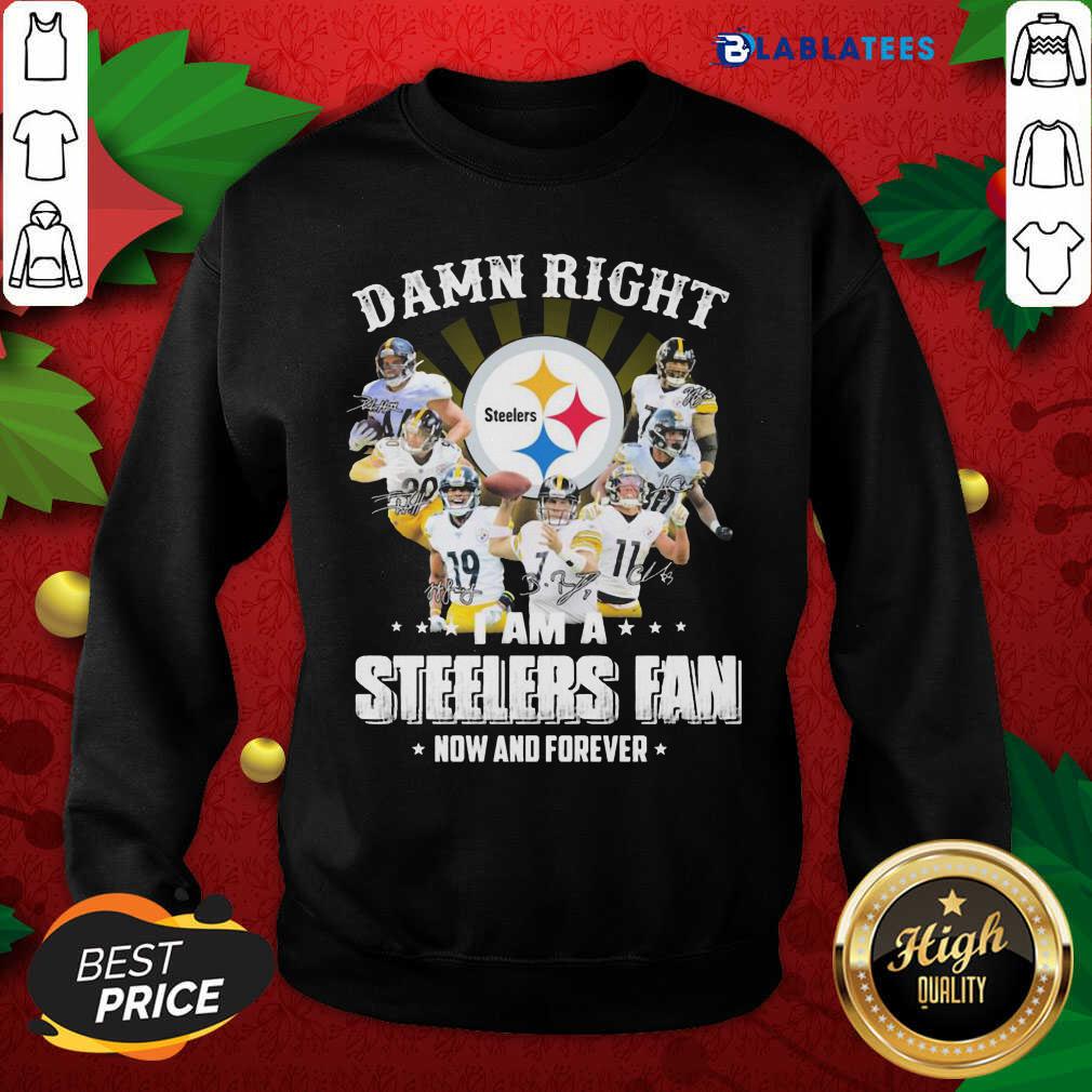 So Damn Right I Am A Pittsburgh Steelers Fan Now And Forever Signature Shirt - Image 2