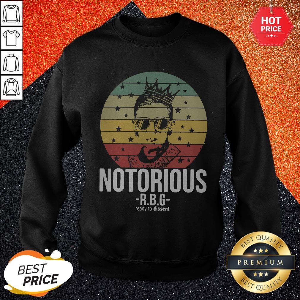 So RBG Ruth Bader Ginsburg Notorious Ready To Dissent Vintage Shirt - Image 3