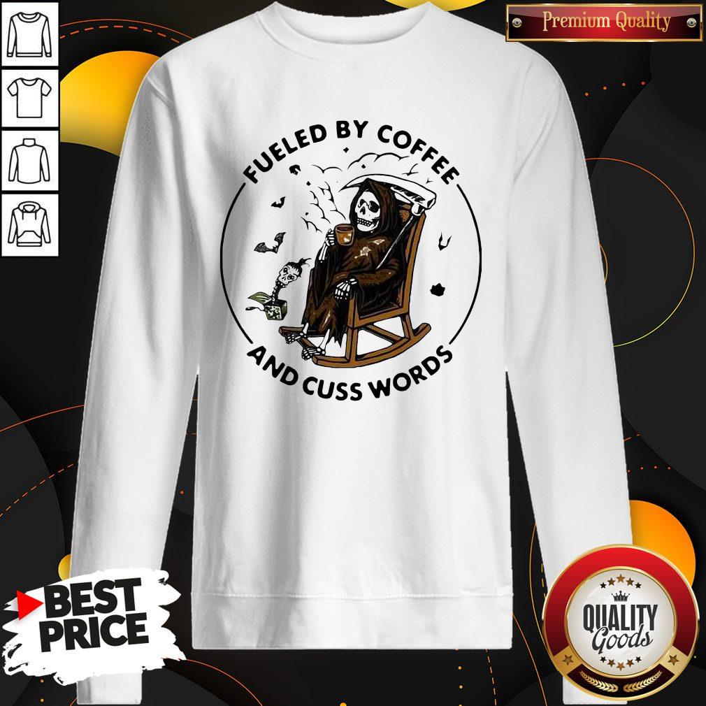 So Skeleton Fueled By Coffee And Cuss Words Shirt - Image 4