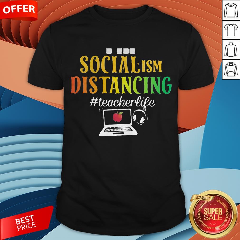 Social Ism Distancing Teacherlife Apple Laptop Shirt