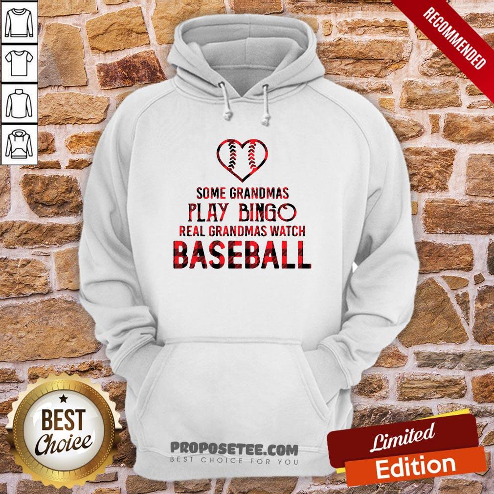 Some Grandma Play Bingo Real Grandma Watch Baseball Shirt - Image 5