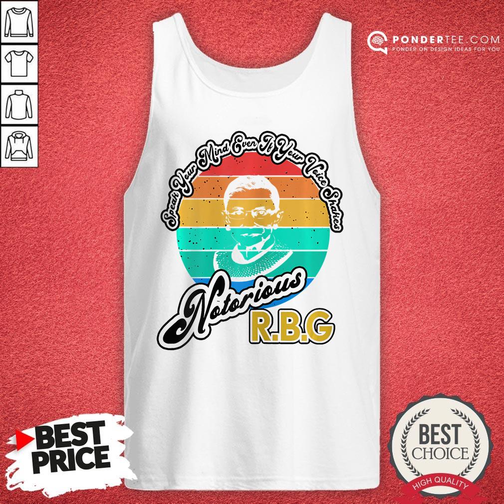 Speak Your Mind Even If Your Voice Shakes RBG Vintage Shirt - Image 2