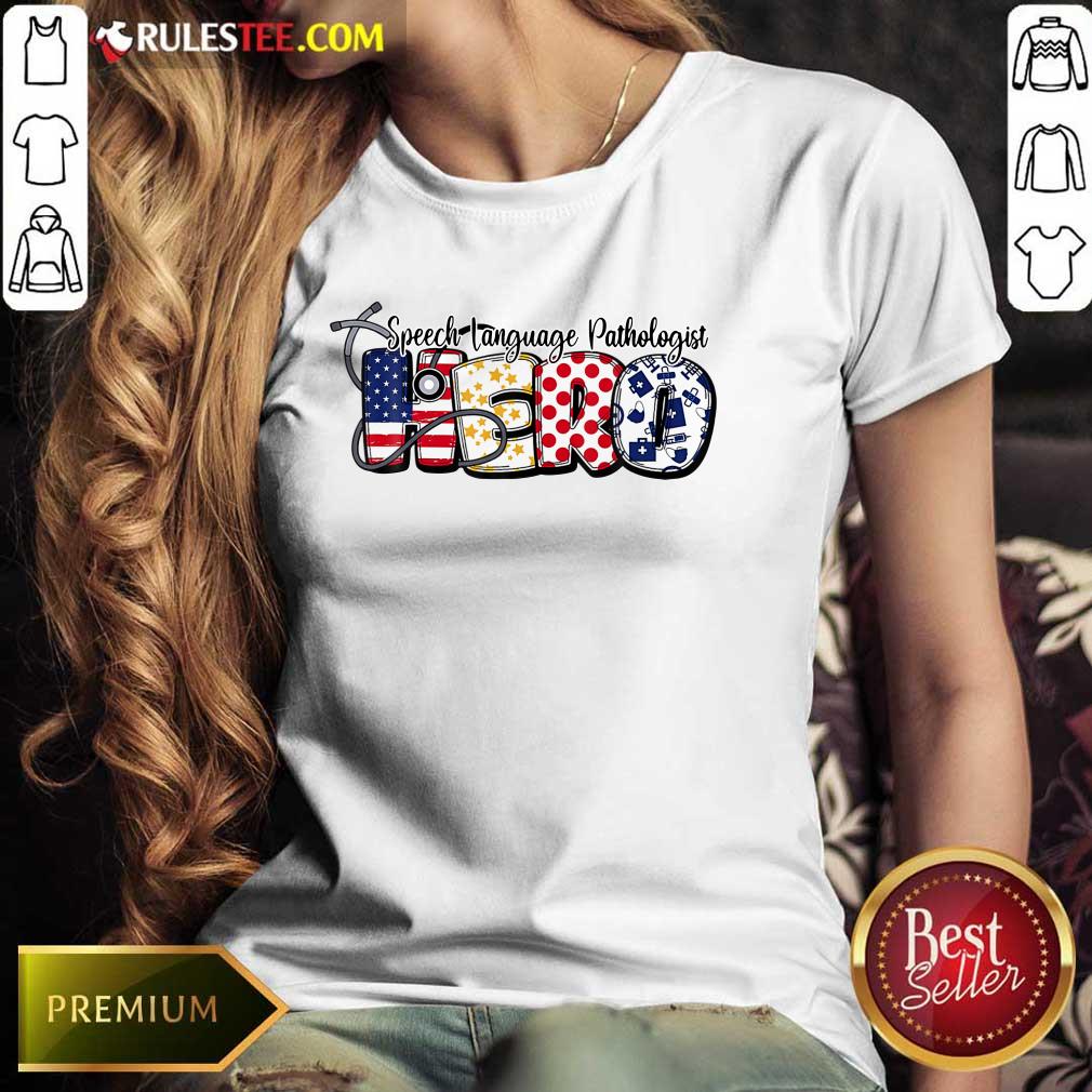 Speech Language Pathologist Hero Nurse Doctor Medical American Flag Shirt - Image 2