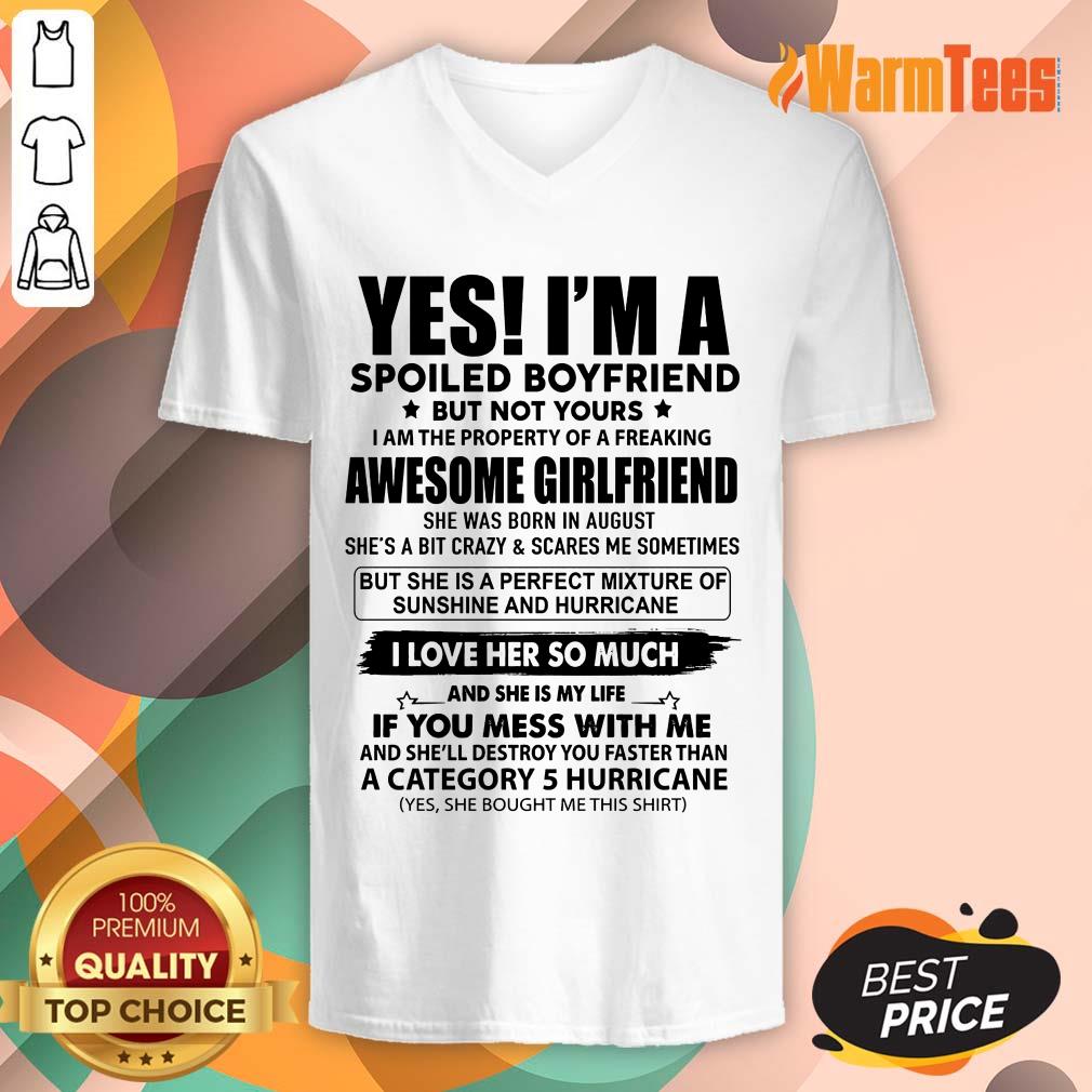 Spoiled Boyfriend Awesome Girlfriend Shirt - Image 5