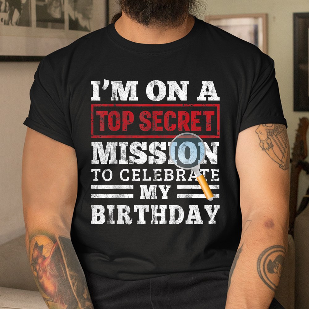 Spy Birthday Party Theme Top Secret Mission Shirt - Image 3