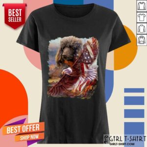 Alternative view of Standard Poodle American Patriot Shirt
