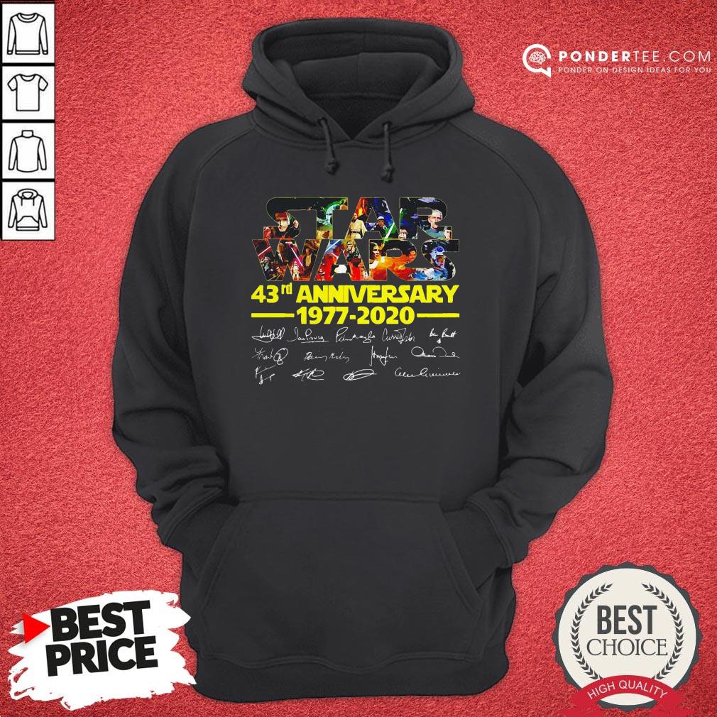 Star Wars 43rd Anniversary 1977 2020 Characters Signatures Shirt - Image 5