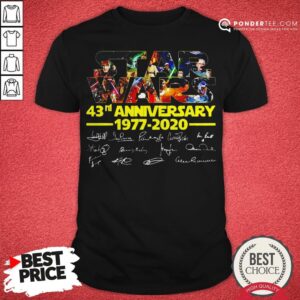 Star Wars 43rd Anniversary 1977 2020 Characters Signatures Shirt