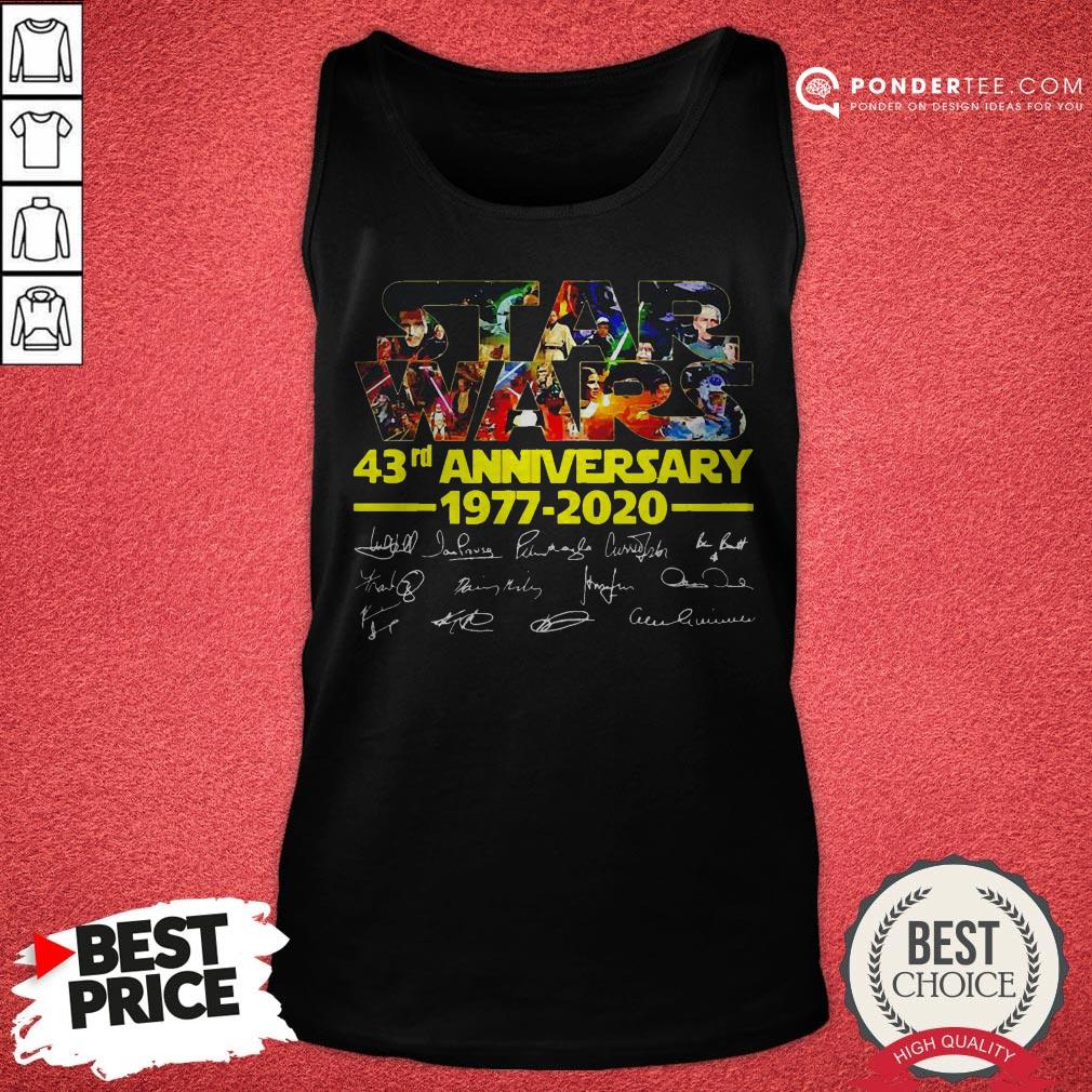 Star Wars 43rd Anniversary 1977 2020 Characters Signatures Shirt - Image 2