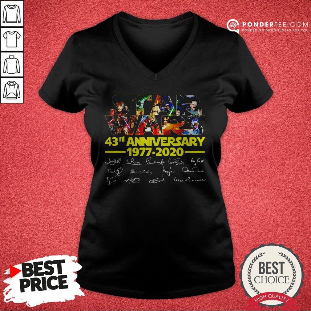 Star Wars 43rd Anniversary 1977 2020 Characters Signatures Shirt - Image 3