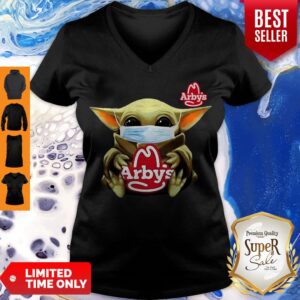 Alternative view of Star Wars Baby Yoda Face Mask Hug Arby’s COVID-19 Shirt