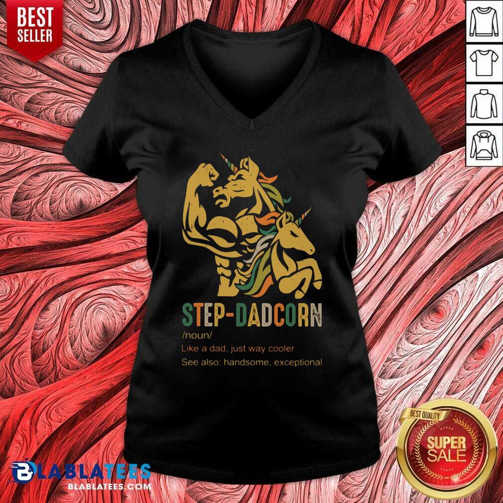 Step Dadcorn Like A Dad Just Way Cooler Shirt - Image 2
