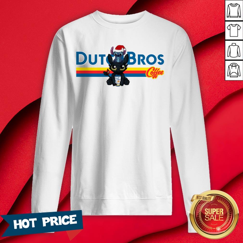 Stitch And Toothless Dutch Bros Coffee Christmas Shirt - Image 4