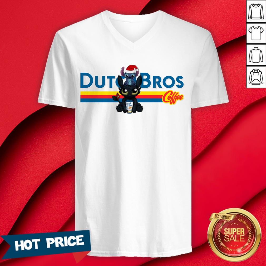 Stitch And Toothless Dutch Bros Coffee Christmas Shirt - Image 3