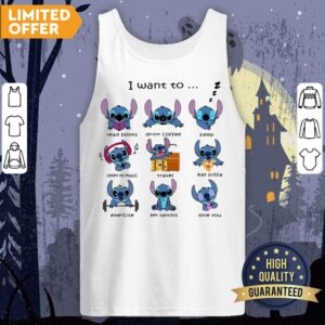 Alternative view of Stitch I Want To Read Books Drink Coffee Shirt