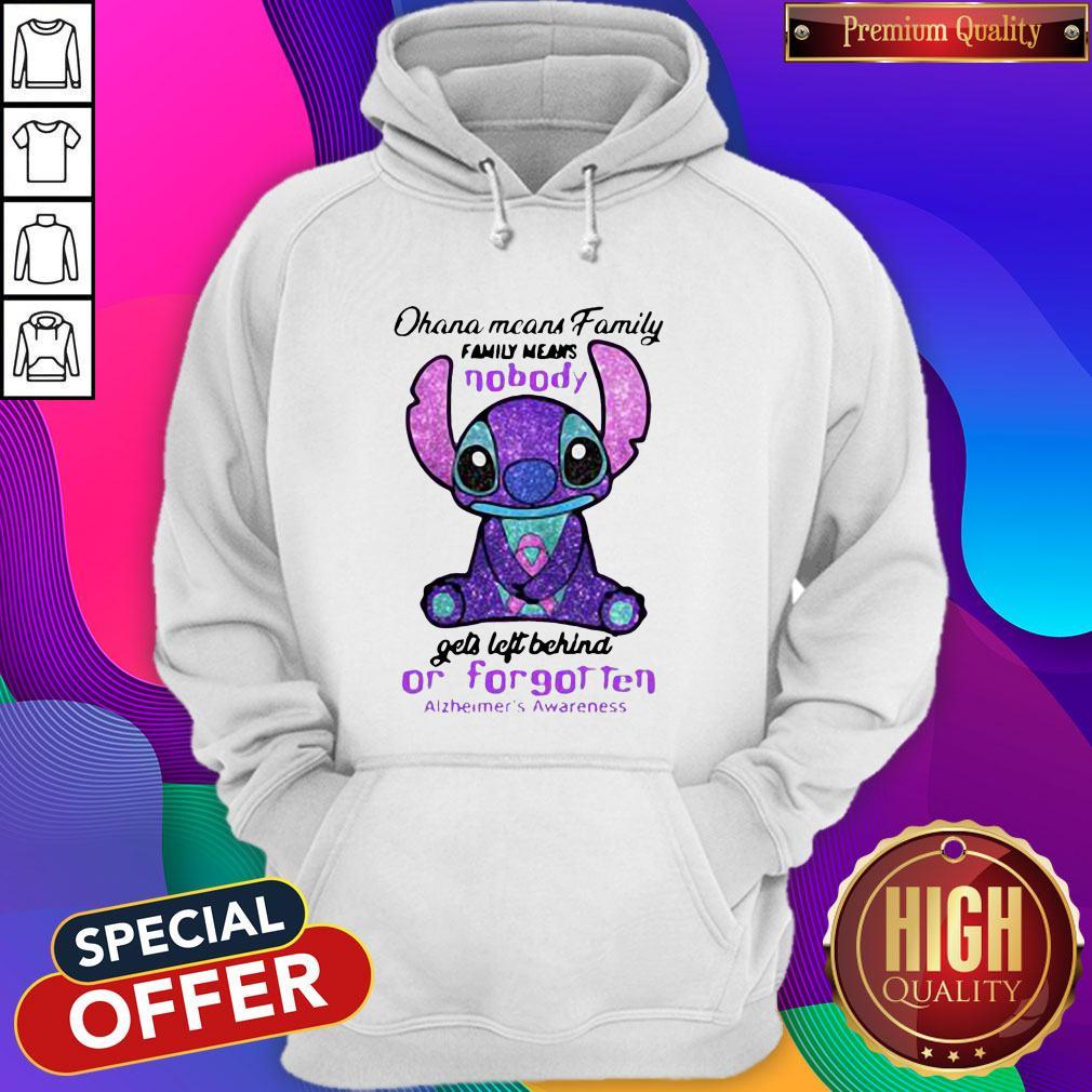 Stitch Ohana Means Family Family Means Nobody Gets Left Behind Or Forgotten Alzheimer’s Awareness Shirt - Image 5