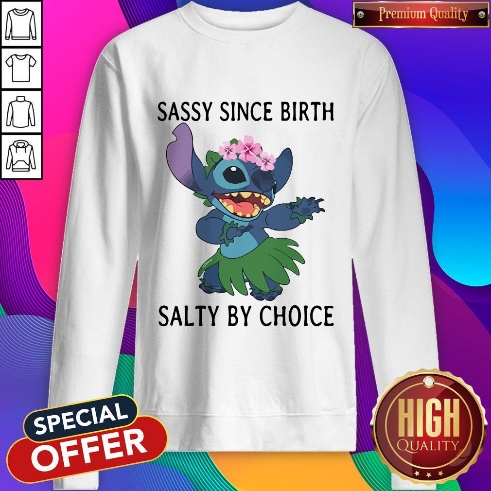 Stitch Sassy Since Birth Salty By Choice Shirt - Image 4