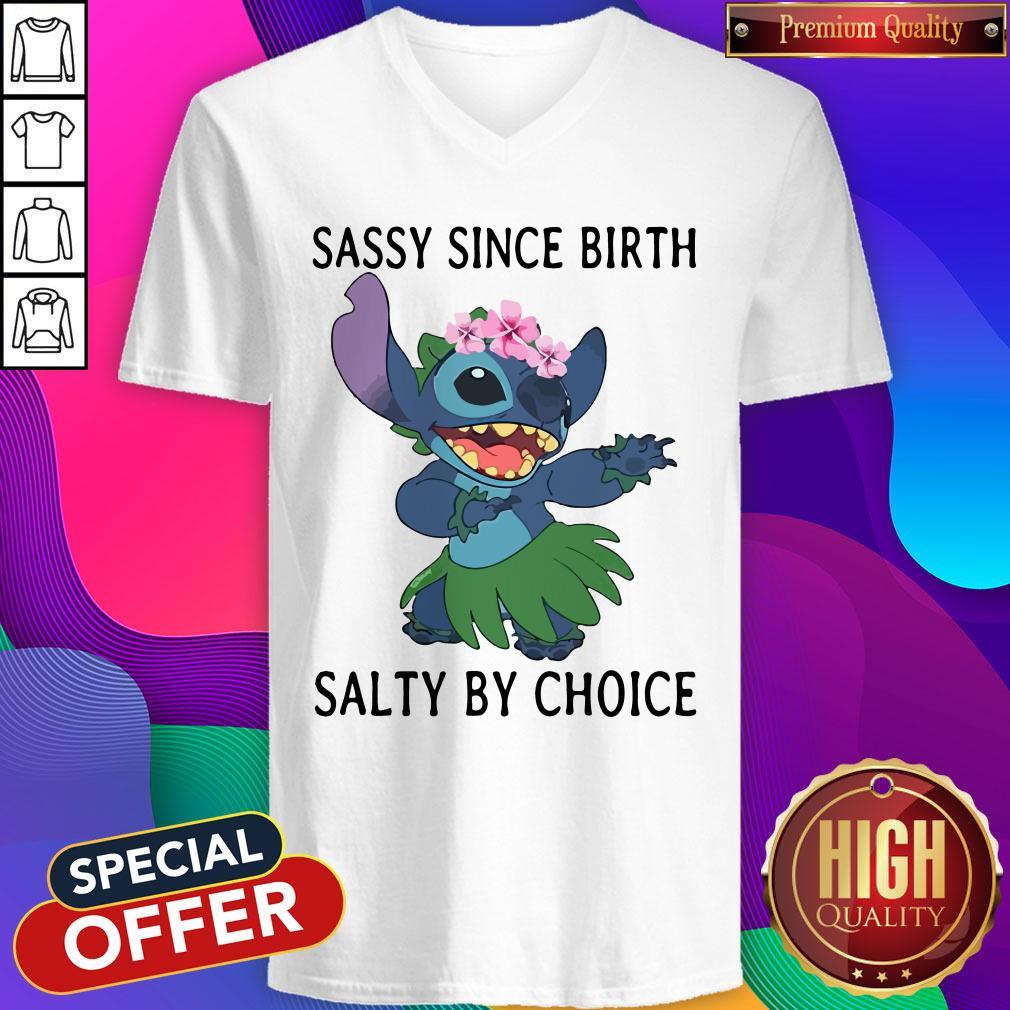 Stitch Sassy Since Birth Salty By Choice Shirt - Image 2