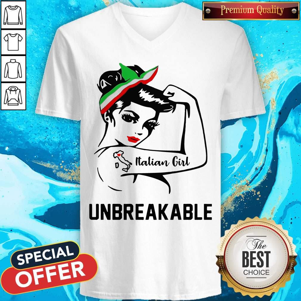 Strong Woman Tattoo Italian Girl Unbreakable Shirt - Image 3