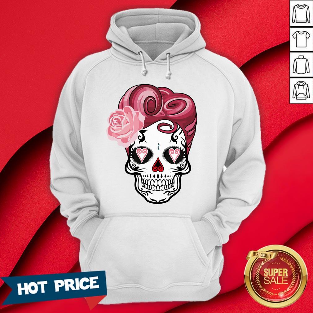 Sugar Bubblegum Pinup Day Of The Dead Dia De Muertos Shirt - Image 5