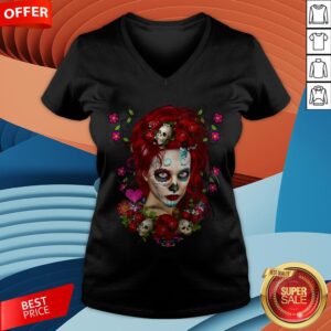 Alternative view of Sugar Doll Red Dia De Muertos T-Shirt