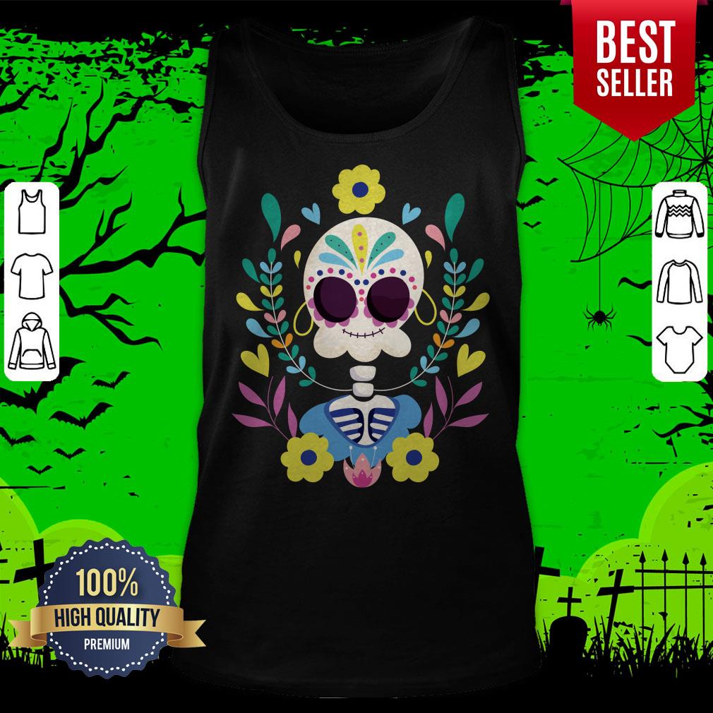 Sugar Skeleton Dia De Los Muerots Day Dead Shirt - Image 5