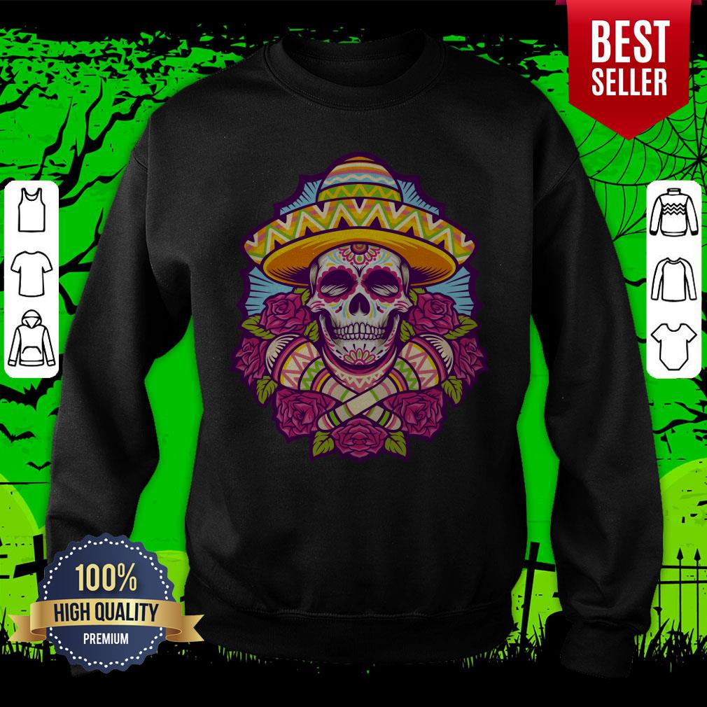 Sugar Skull Cindo Mayo Mexican Holiday Shirt - Image 2