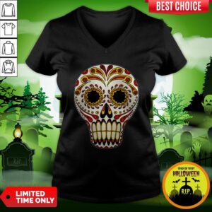 Alternative view of Sugar Skull Color Day Dead Dia De Los Muertos Mexican Holiday Shirt