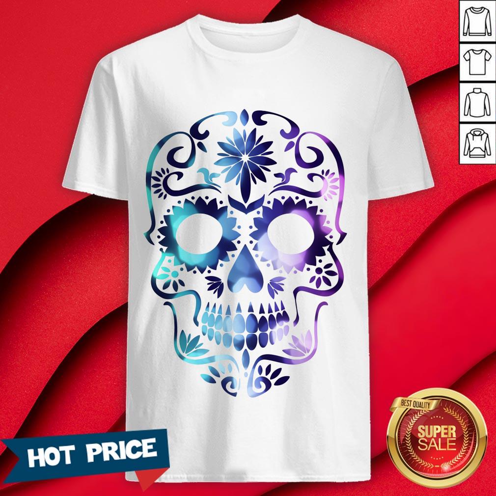 Sugar Skull Color Day Of The Dead Muertos Shirt