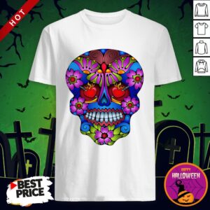 Sugar Skull Colorful Day Of The Dead Shirt