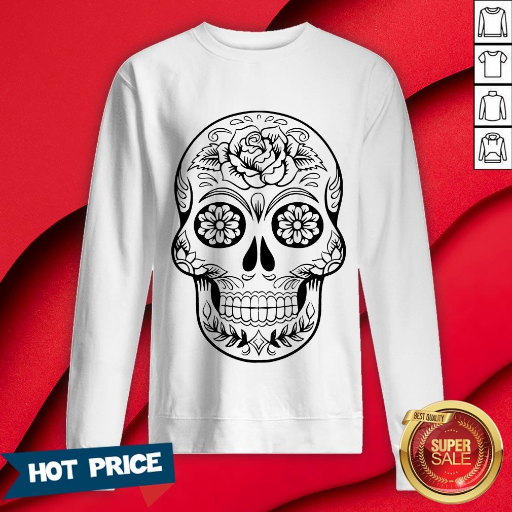 Sugar Skull Day Of The Dead Dia De Muertos Shirt - Image 4