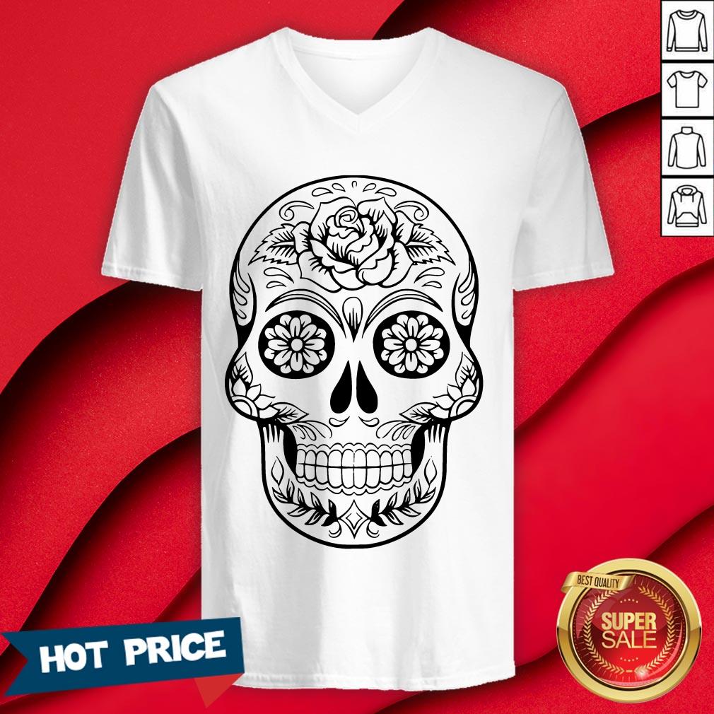 Sugar Skull Day Of The Dead Dia De Muertos Shirt - Image 3