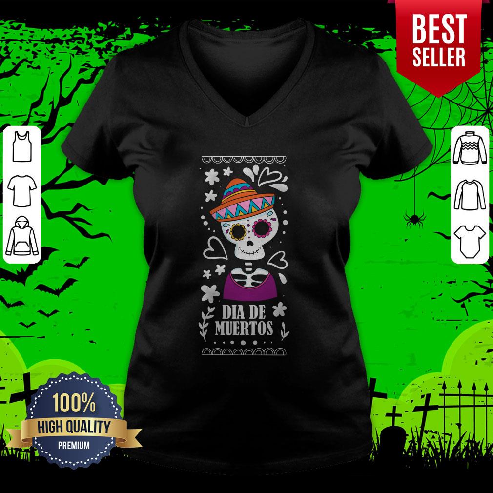 Sugar Skull Day Of The Dead Dia De Muertos Shirt - Image 4