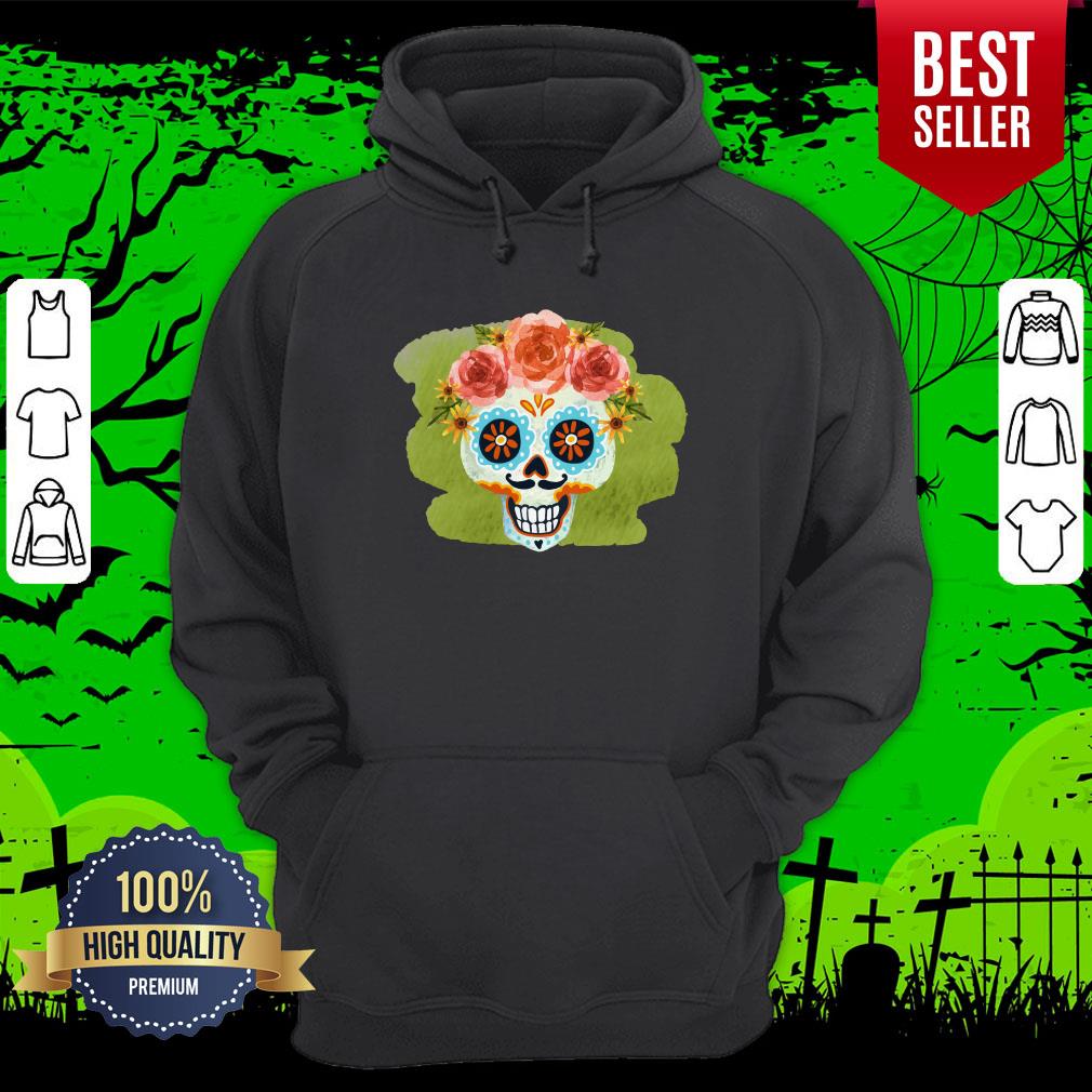 Sugar Skull Day Of The Dead In Mexican Shirt - Image 3