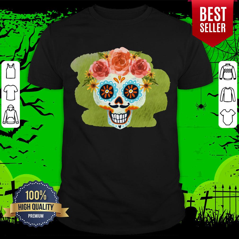 Sugar Skull Day Of The Dead In Mexican Shirt