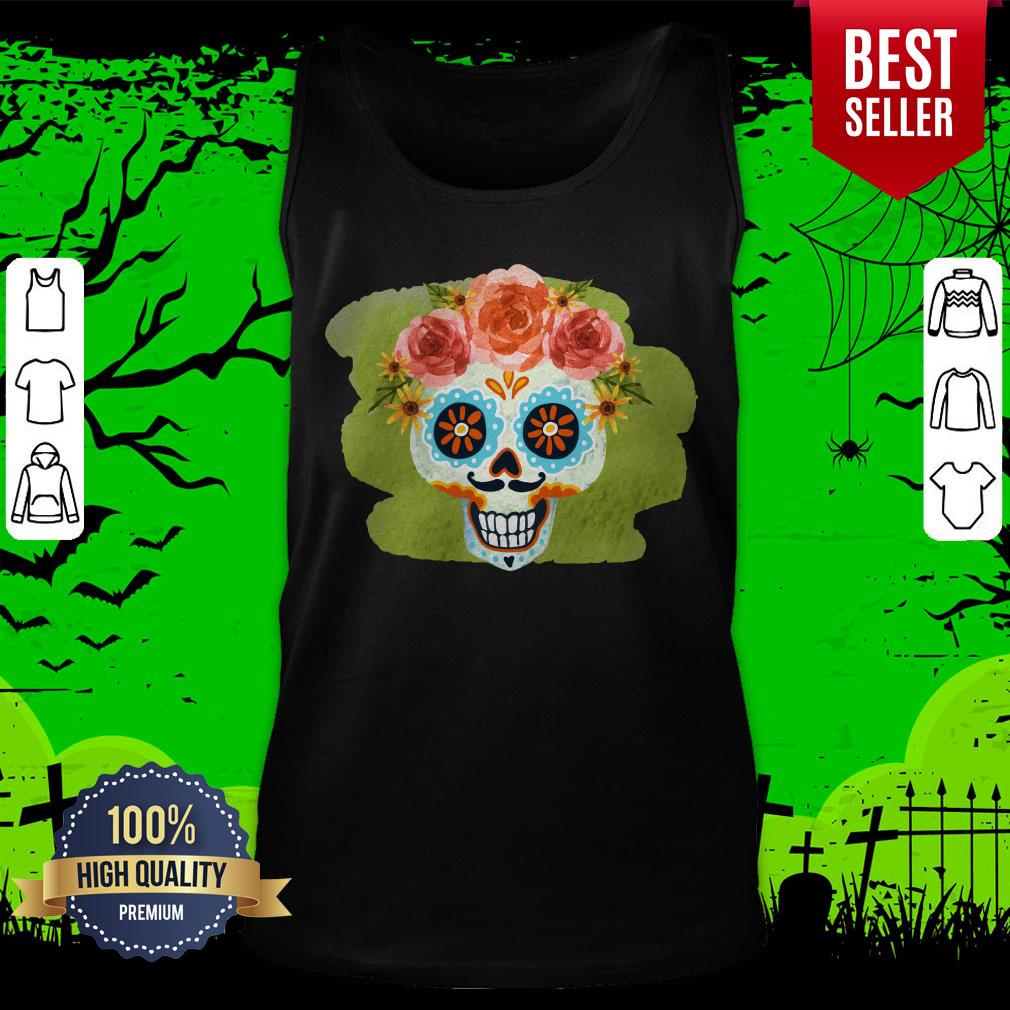 Sugar Skull Day Of The Dead In Mexican Shirt - Image 5