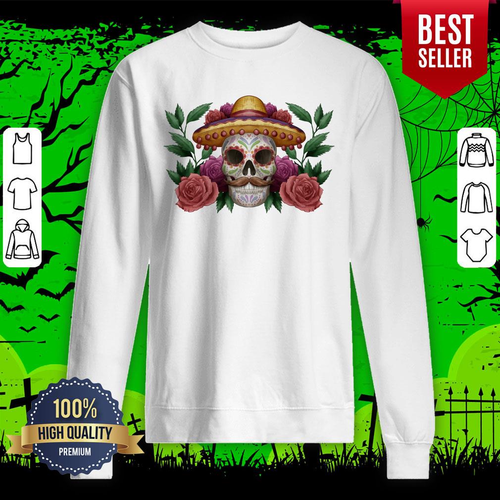 Sugar Skull Dia De Los Muertos Mexican Holiday Shirt - Image 2