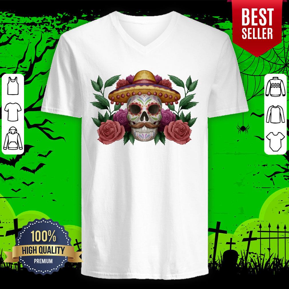 Sugar Skull Dia De Los Muertos Mexican Holiday Shirt - Image 4