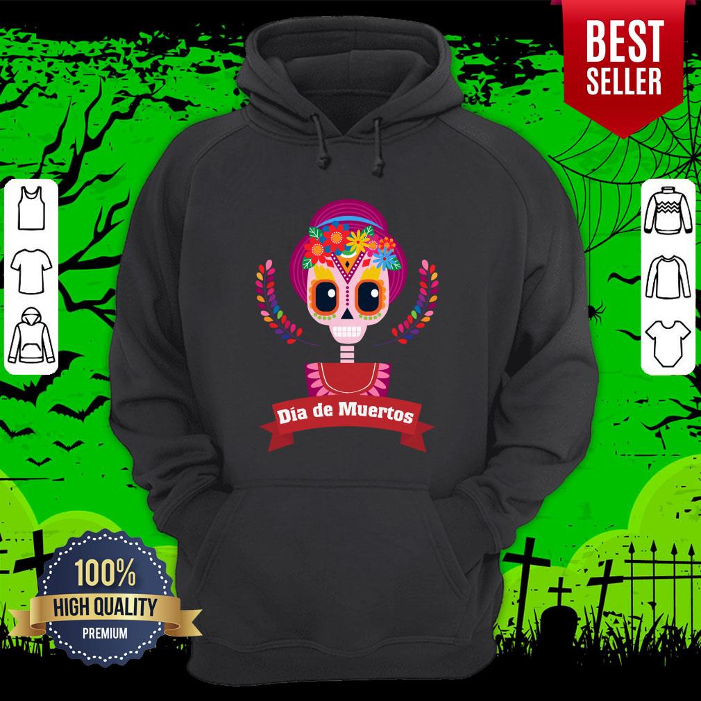 Sugar Skull Girl Dia De Muertos Day Dead Shirt - Image 3