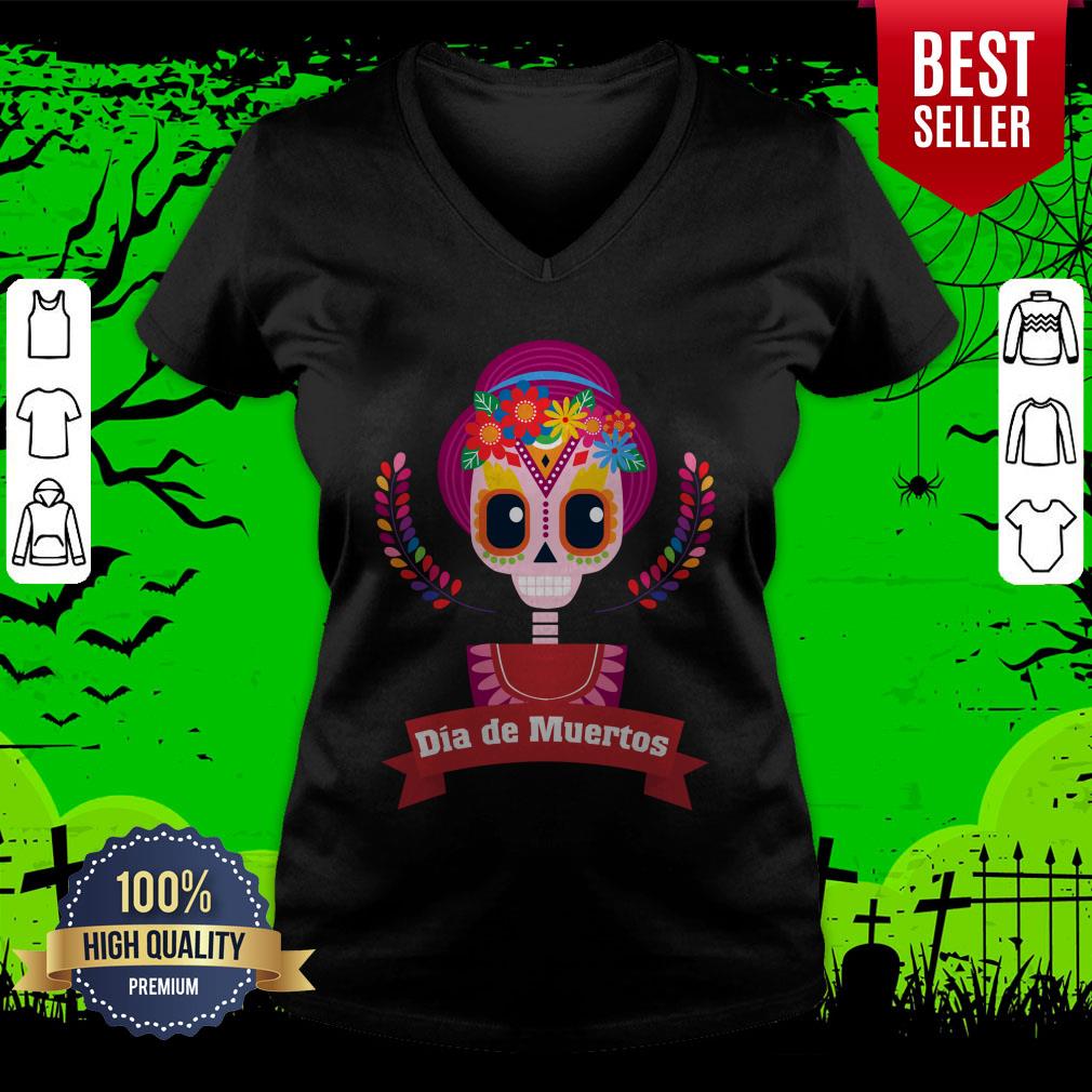 Sugar Skull Girl Dia De Muertos Day Dead Shirt - Image 4