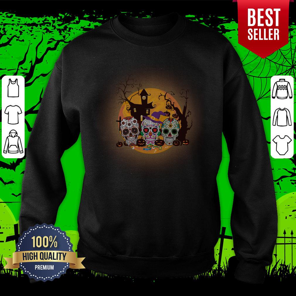 Sugar Skull Halloween Day Of The Dead Shirt - Image 2