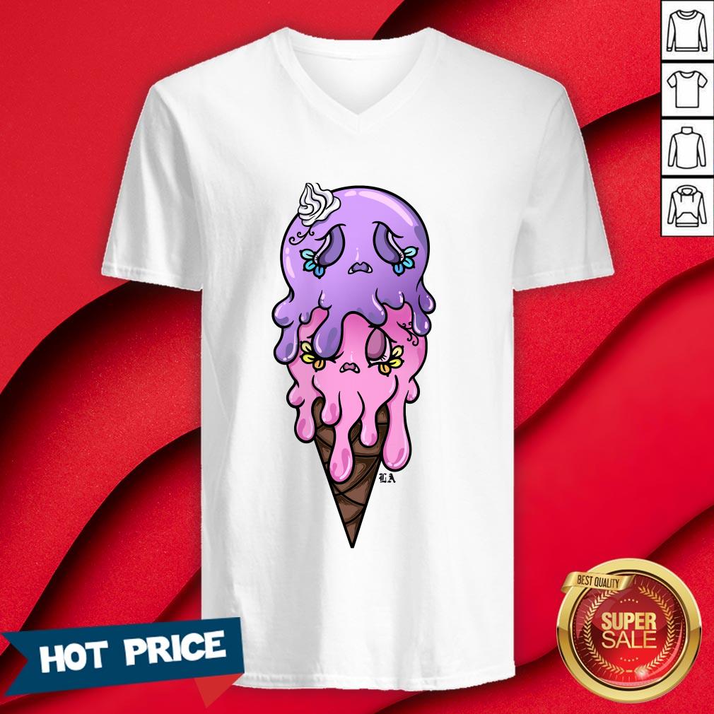 Sugar Skull Ice Cream Double Shirt - Image 3