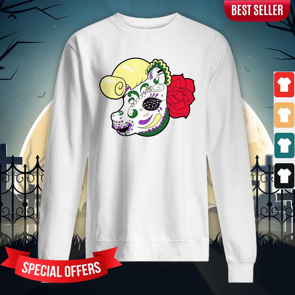 Sugar Skull Pony Day Of Dead Dia De Muertos Shirt - Image 4