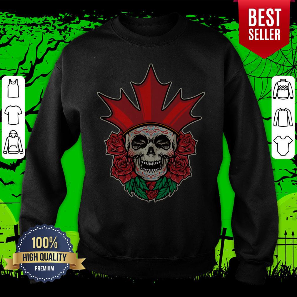 Sugar Skull Rose Dia De Muertos Day Of Dead Shirt - Image 2