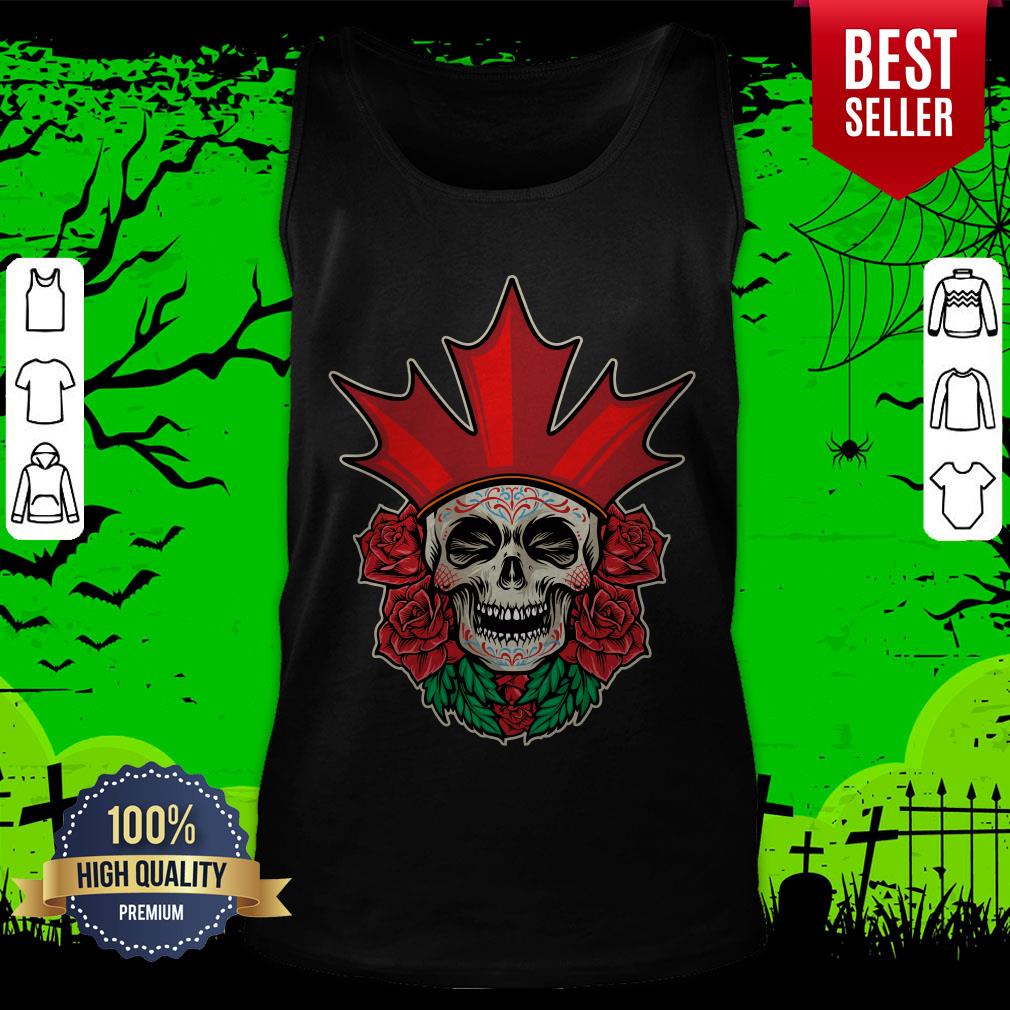 Sugar Skull Rose Dia De Muertos Day Of Dead Shirt - Image 5