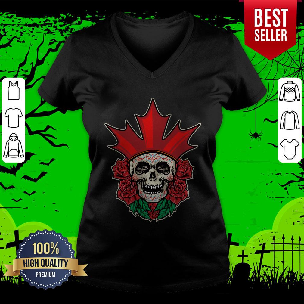 Sugar Skull Rose Dia De Muertos Day Of Dead Shirt - Image 4