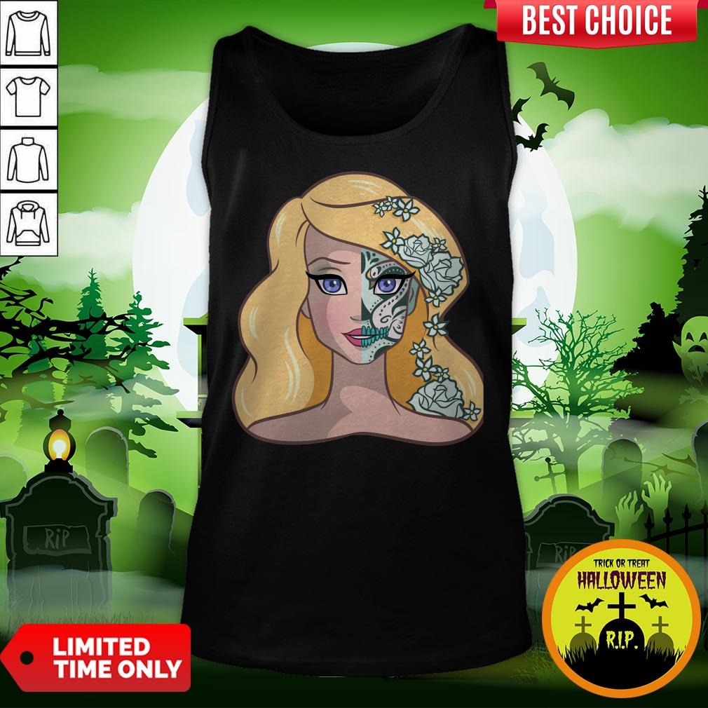 Sugar Skull Swan Princess Day Of The Dead Shirt - Image 3